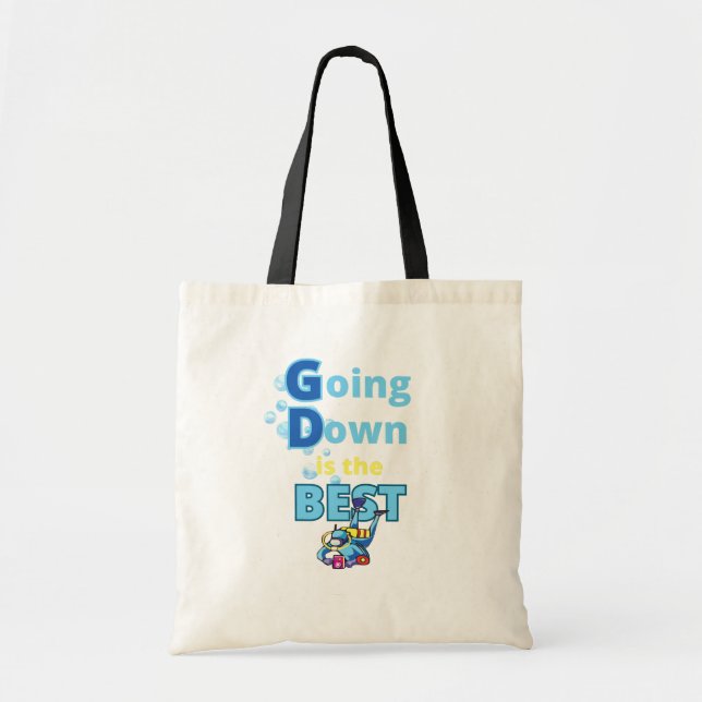 Funny Scuba Diving Tote Bag (Front)