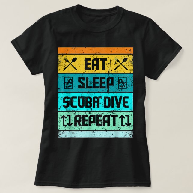 Funny Scuba Diving Ts For Men Women Kids Scuba Div T-Shirt (Design Front)