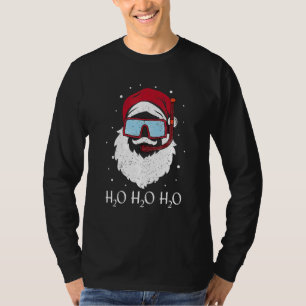 Funny Scuba Santa Claus Diving H2O H2O H2O Pun Men T-Shirt