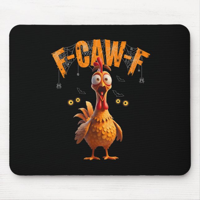 Funny Sder Web Chicken F-caw-f  Mouse Pad (Front)
