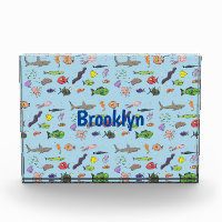 Funny sea creatures cartoon illustration pattern