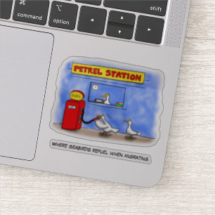 Funny sea gulls petrel cartoon humour