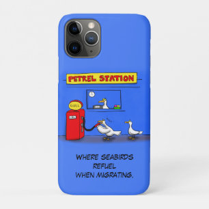 Funny sea gulls petrel cartoon humour Case-Mate iPhone case