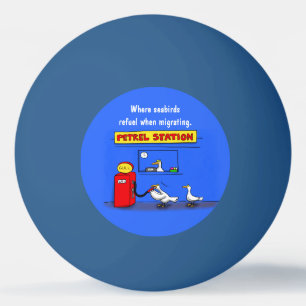 Funny sea gulls petrel cartoon humour  ping pong ball