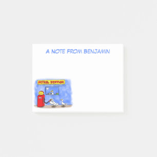 Funny sea gulls petrel cartoon humour post-it notes