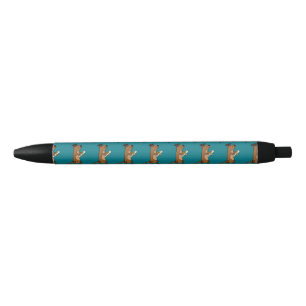 Funny Sea Otter Graduation Cartoon Black Ink Pen