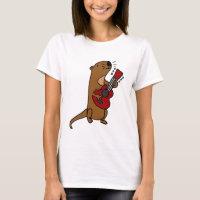 Funny Sea Otter Playing Guitar