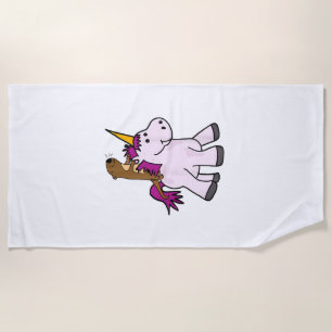 Funny Sea Otter Riding Unicorn T-shirt T-Shirt Beach Towel