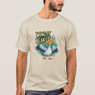 Funny Seabird Designs: Pelican Humour T-Shirt