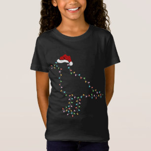 Funny Seagull Bird Xmas Lighting Santa Hat Seagull T-Shirt