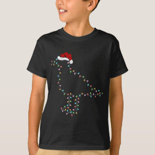 Funny Seagull Bird Xmas Lighting Santa Hat Seagull T-Shirt
