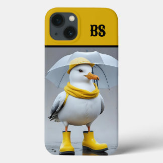 Funny Seagull in Rain Boots – Beach Humour iPhone 13 Case