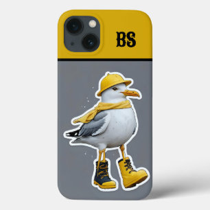 Funny Seagull in Rain Boots – Beach Humour iPhone 13 Case