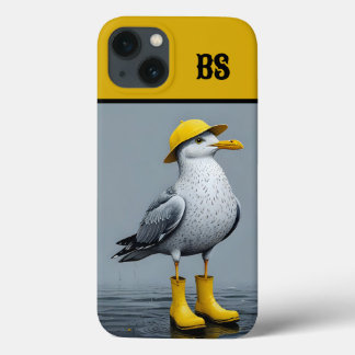 Funny Seagull in Rain Boots – Beach Humour iPhone 13 Case