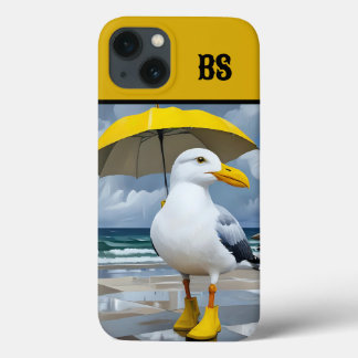 Funny Seagull in Rain Boots – Beach Humour iPhone 13 Case