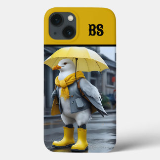 Funny Seagull in Rain Boots – Beach Humour iPhone 13 Case