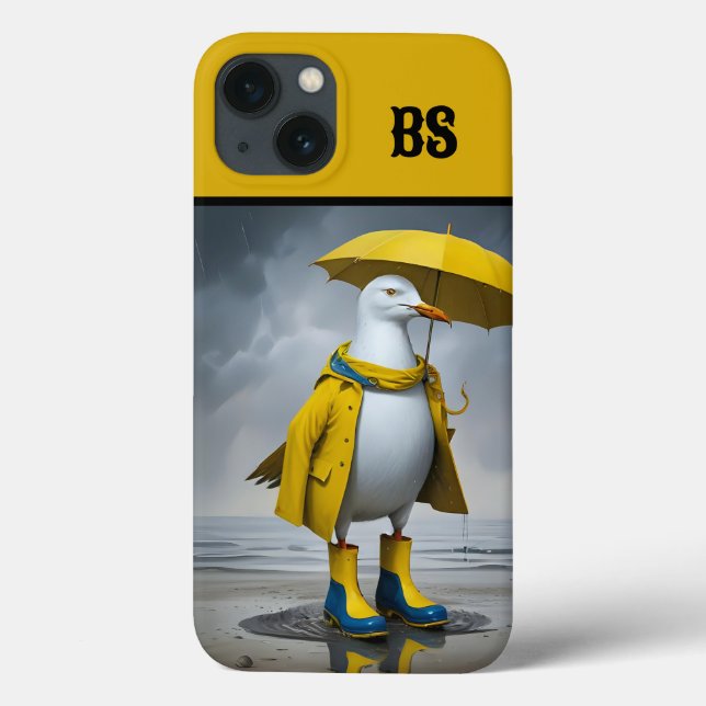 Funny Seagull in Rain Boots – Beach Humour Case-Mate iPhone Case (Back)