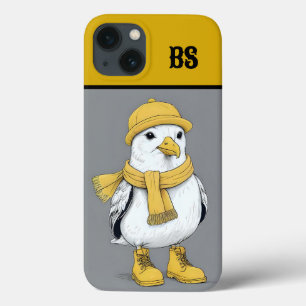 Funny Seagull in Rain Boots – Beach Humour iPhone 13 Case