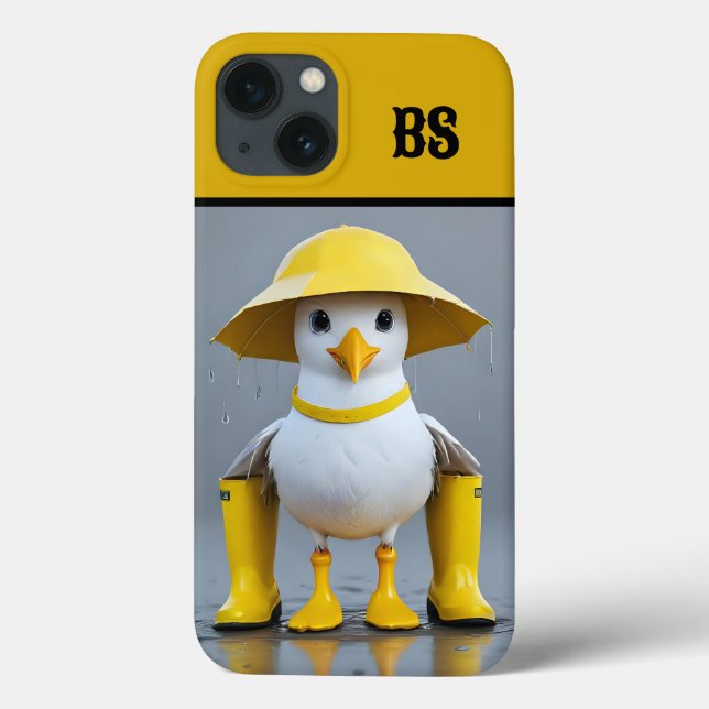 Funny Seagull in Rain Boots – Beach Humour Case-Mate iPhone Case (Back)