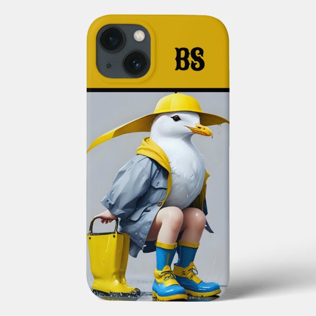 Funny Seagull in Rain Boots – Beach Humour Case-Mate iPhone Case (Back)