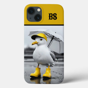 Funny Seagull in Rain Boots – Beach Humour iPhone 13 Case