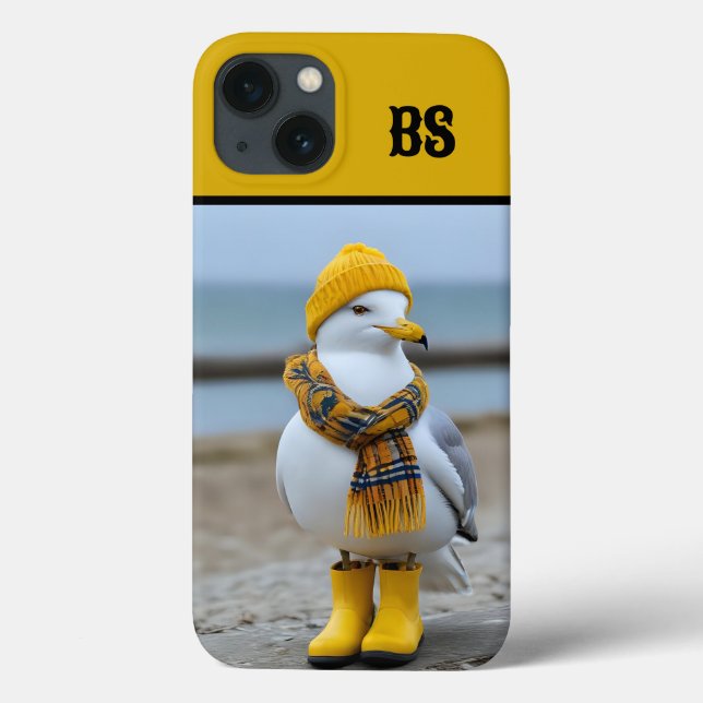 Funny Seagull in Rain Boots – Beach Humour Case-Mate iPhone Case (Back)
