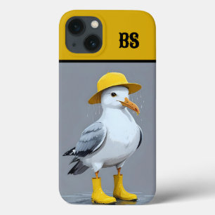 Funny Seagull in Rain Boots – Beach Humour iPhone 13 Case