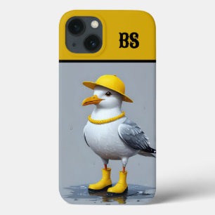 Funny Seagull in Rain Boots – Beach Humour iPhone 13 Case