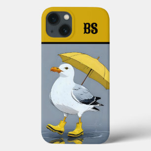 Funny Seagull in Rain Boots – Beach Humour iPhone 13 Case