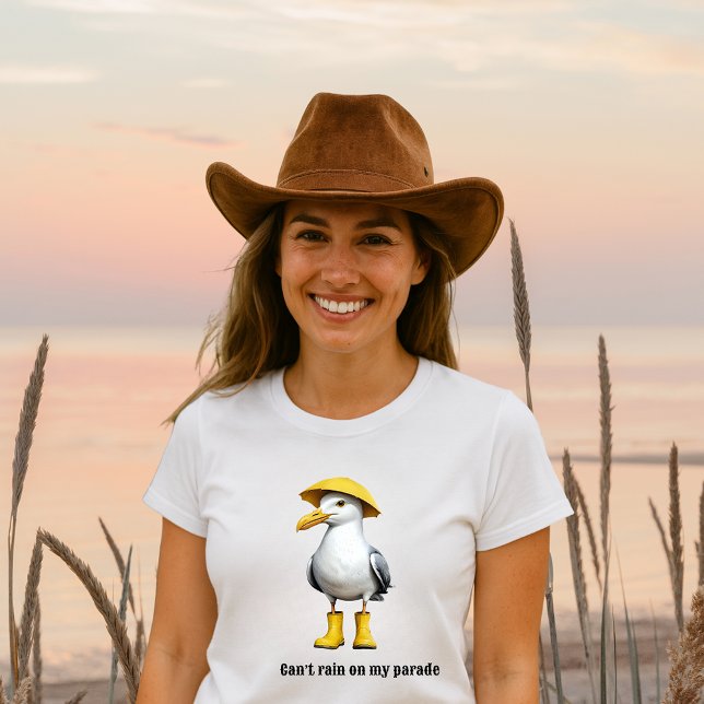 Funny Seagull in Rain Boots – Beach Humour Tri-Ble Tri-Blend Shirt (Creator Uploaded)