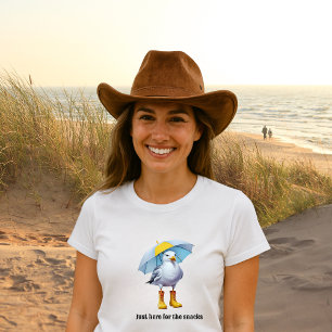 Funny Seagull in Rain Boots – Beach Humour Tri-Ble Tri-Blend Shirt