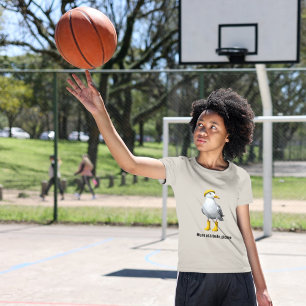 Funny Seagull in Rain Boots – Beach Humour Tri-Blend Shirt