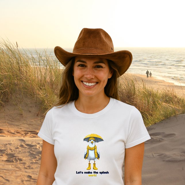 Funny Seagull in Rain Boots – Beach Humour Tri-Blend Shirt (Creator Uploaded)