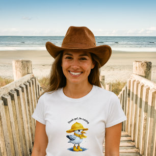 Funny Seagull in Rain Boots – Beach Humour Tri-Blend Shirt