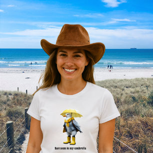 Funny Seagull in Rain Boots – Beach Humour Tri-Blend Shirt