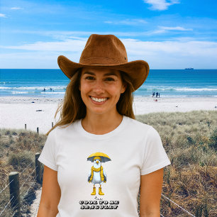 Funny Seagull in Rain Boots – Beach Humour Tri-Blend Shirt