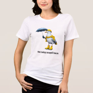 Funny Seagull in Rain Boots – Beach Humour Tri-Blend Shirt