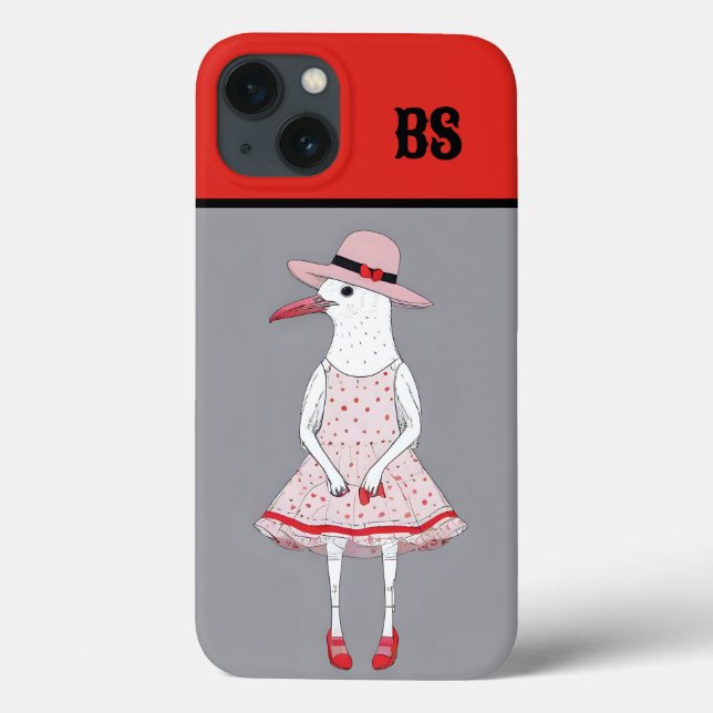 Funny Seagull in shoes – Beach Humour Case-Mate iPhone Case (Back)