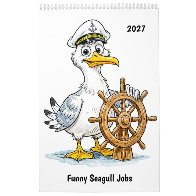 Funny Seagull Jobs Calendar (Cover)