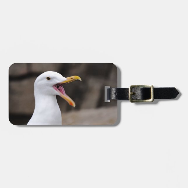 FUNNY Seagull Luggage Tag (Front Horizontal)