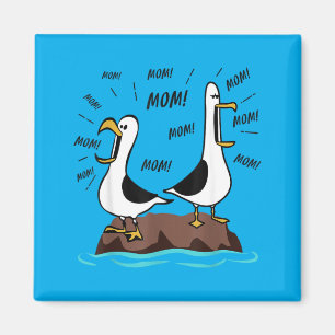Funny Seagull Mum Mum Ocean Life Mothers Day Bird Magnet