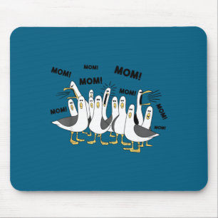 Funny seagull mum mum ocean life mother's day bird mouse pad