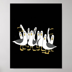 Funny seagull mum mum ocean life mother's day bird poster