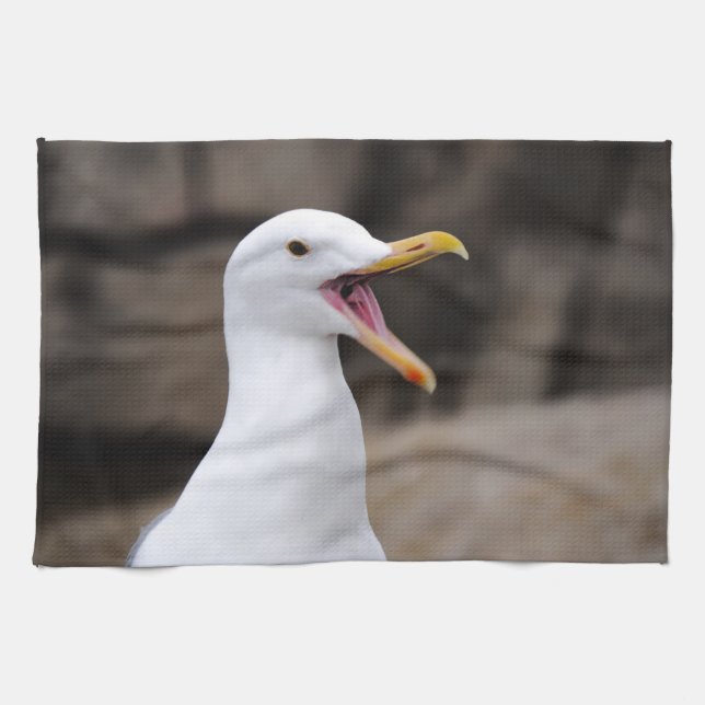 FUNNY Seagull Tea Towel (Horizontal)