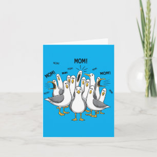 Funny Seagulls Mama Mothers Day Humour Mum Mum Card