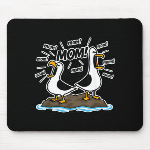 Funny Seagulls Mum Life Chaos Mouse Pad