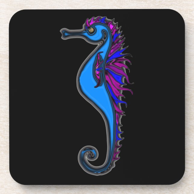 Funny seahorse coaster (Front)