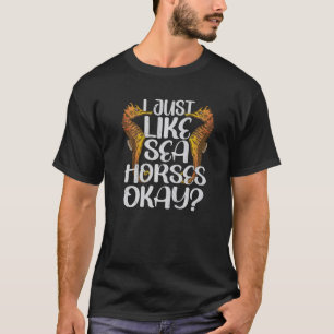 Funny Seahorse Mermaid Fish Water Ocean Premium T-Shirt