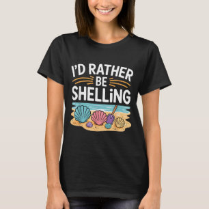 Funny Seashell Design For Men Women Sea Shell Seas T-Shirt