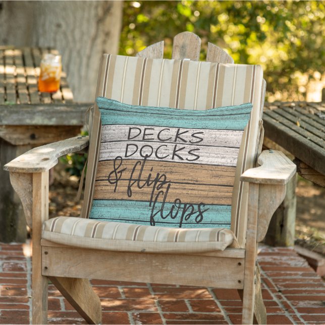 Funny Seaside Beachy Summer Quote Art Cushion (Chair)